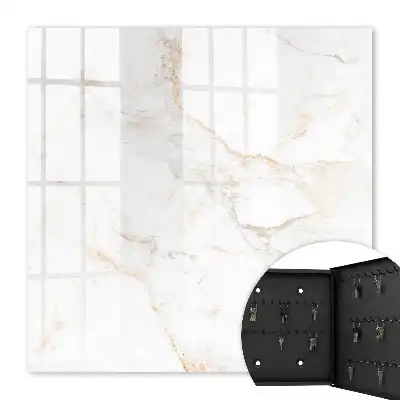 Key cabinet The elegance of brown marble with lines