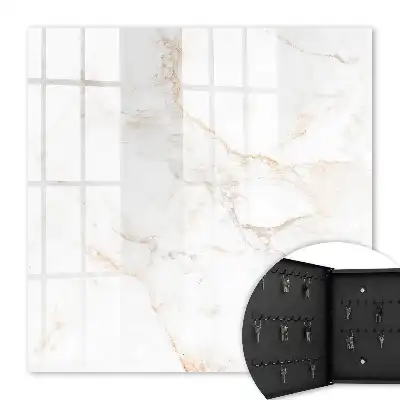 Key cabinet The elegance of brown marble with lines