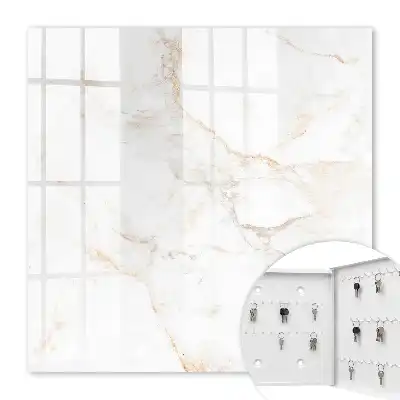 Key cabinet The elegance of brown marble with lines