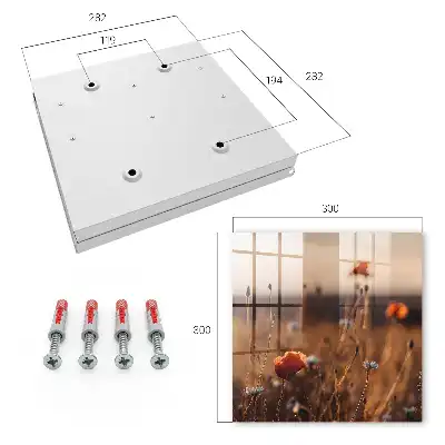 Wall mounted key box Fields of poppies at -