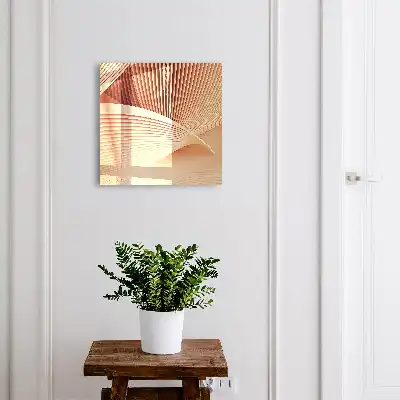 Key box for home Abstract waves of cream and beige tones