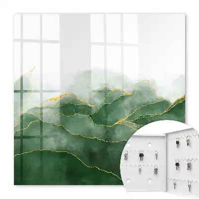 Key cabinet Green hills watercolor style