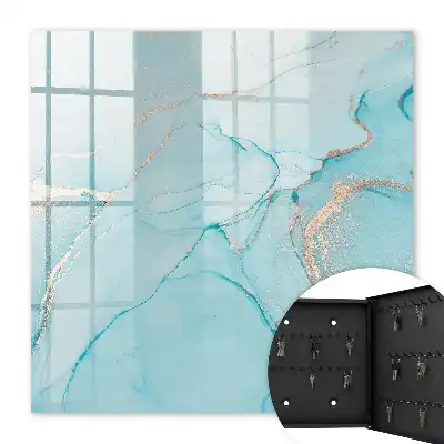 Decorative key box Blue dreams subtle lines