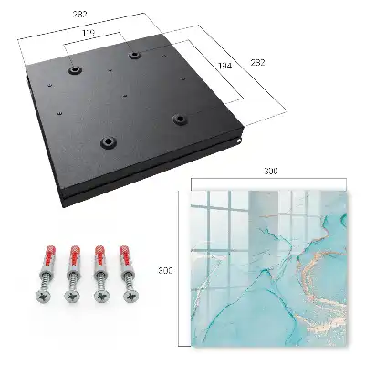 Decorative key box Blue dreams subtle lines