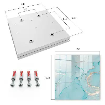 Decorative key box Blue dreams subtle lines