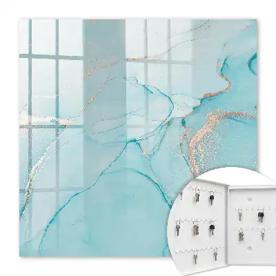 Decorative key box Blue dreams subtle lines