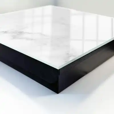 Wall mounted key cabinet Marble elegance of white and gray