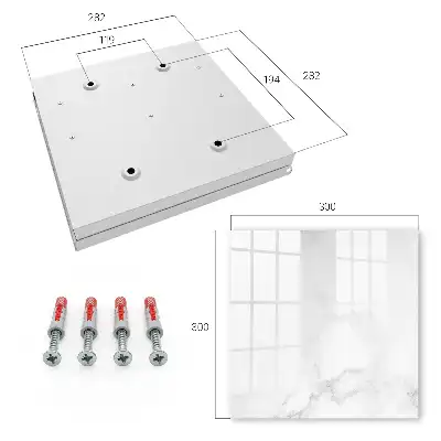 Wall mounted key cabinet Marble elegance of white and gray