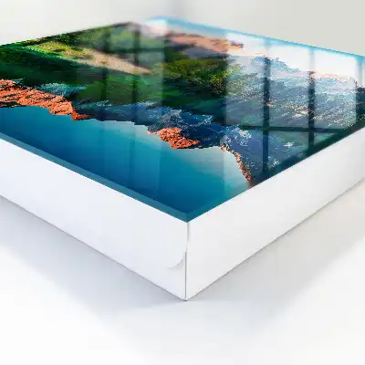 Wall mounted key box Mountain landscape around the lake
