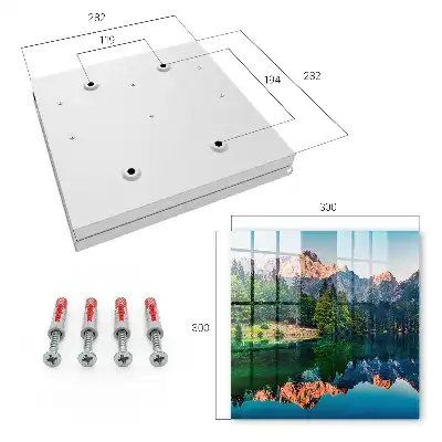 Wall mounted key box Mountain landscape around the lake