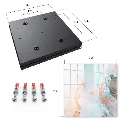 Wall mounted key cabinet Colorful marble orange forms