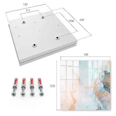 Wall mounted key cabinet Colorful marble orange forms