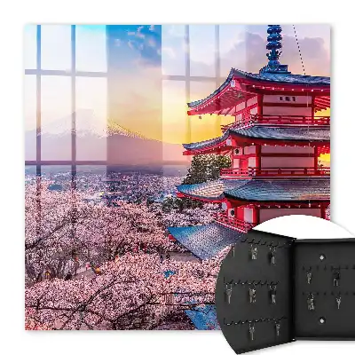 Key box for home Japanese harmony cherry blossoms