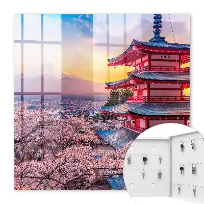 Key box for home Japanese harmony cherry blossoms