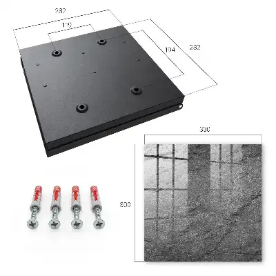 Wall mounted key cabinet Gray stone