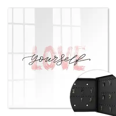 Wall mounted key cabinet Love yourself love