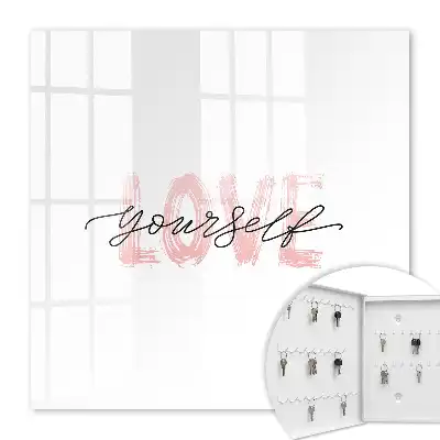 Wall mounted key cabinet Love yourself love