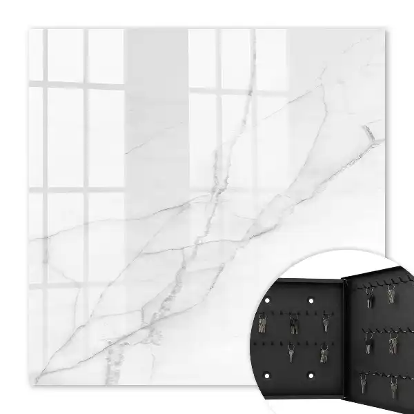 Wall mounted key box Marble elegance with delicate lines