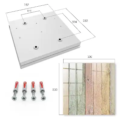 Wall mounted key cabinet Pastel boards with visible grain