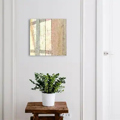 Wall mounted key cabinet Pastel boards with visible grain