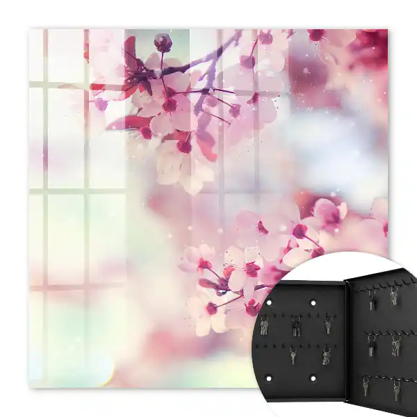 Wall mounted key box Floral charm in the bright background