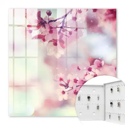 Wall mounted key box Floral charm in the bright background
