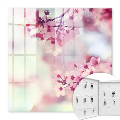 Wall mounted key box Floral charm in the bright background