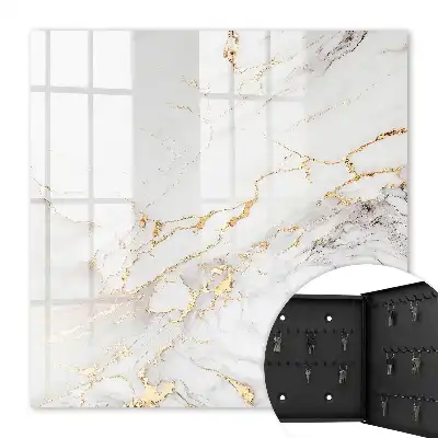 Decorative key box The elegance of yellow stone with patterns