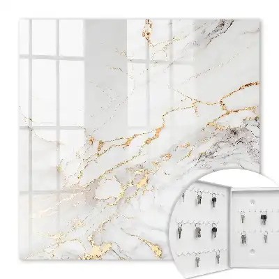 Decorative key box The elegance of yellow stone with patterns