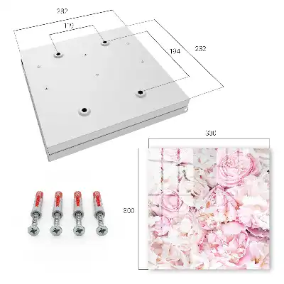 Wall mounted key cabinet Pastel flowers elegance harmony