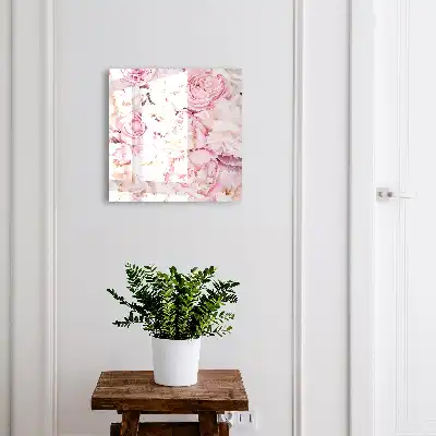 Wall mounted key cabinet Pastel flowers elegance harmony