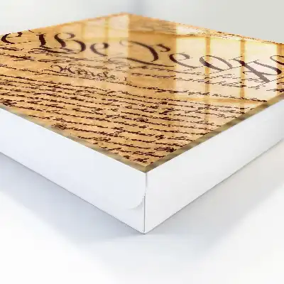 Wall mounted key box An old document in elegant handwriting
