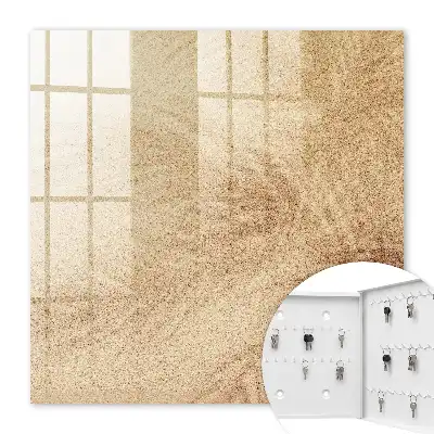 Key box for home Foam traces of beige texture