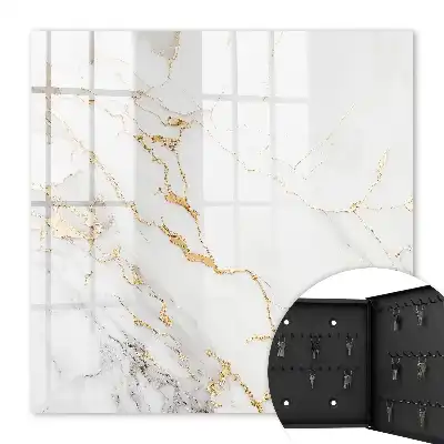 Decorative key box Beautiful marble pattern in shades of gray and white