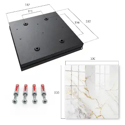 Decorative key box Beautiful marble pattern in shades of gray and white