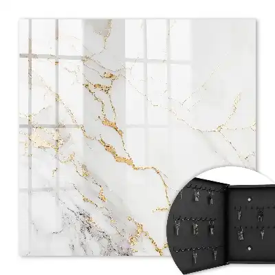 Decorative key box Beautiful marble pattern in shades of gray and white