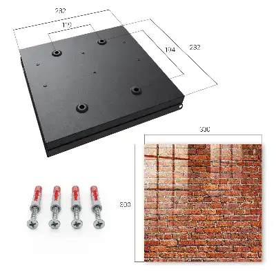 Key box for home Brick wall with warm shades