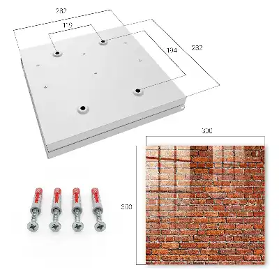 Key box for home Brick wall with warm shades