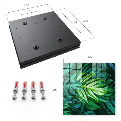 Wall mounted key cabinet Green leaves in shades