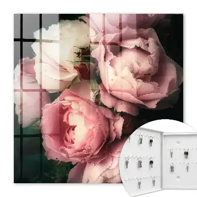 Key cabinet Floral charm in the dark background