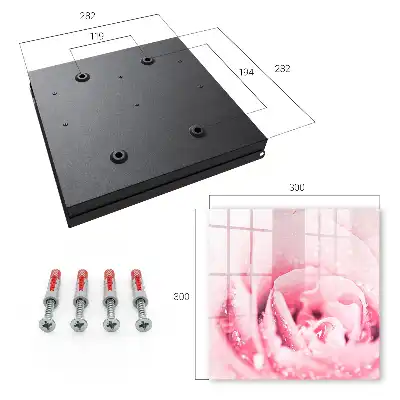 Wall mounted key box Rose delicacy with dew drops