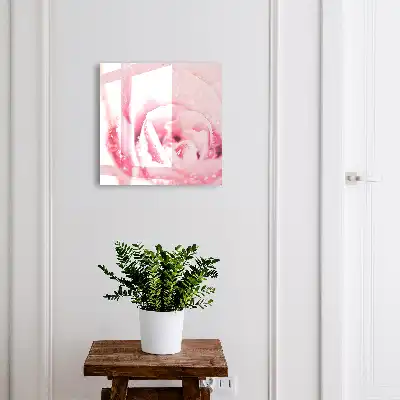 Wall mounted key box Rose delicacy with dew drops