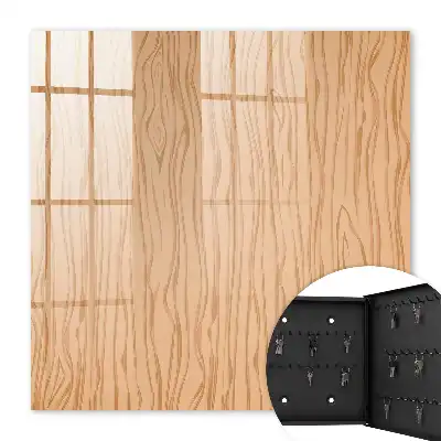 Key box for home Wooden texture, warm elegance