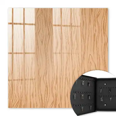 Key box for home Wooden texture, warm elegance