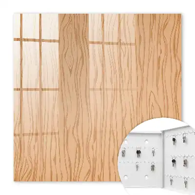 Key box for home Wooden texture, warm elegance
