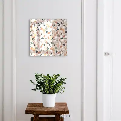 Decorative key box Cream gray stone mosaic