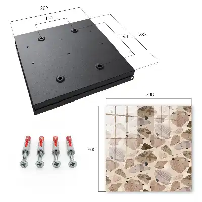 Wall mounted key cabinet Organic beige and brown compositions