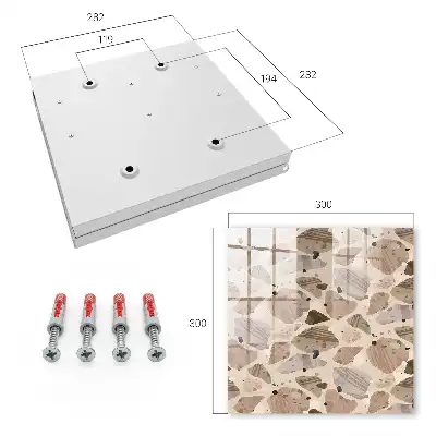 Wall mounted key cabinet Organic beige and brown compositions