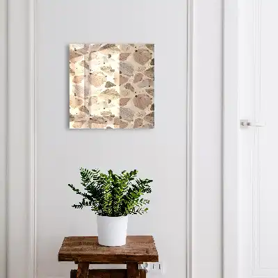 Wall mounted key cabinet Organic beige and brown compositions