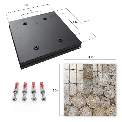 Wall mounted key box Wooden circles harmonious pattern